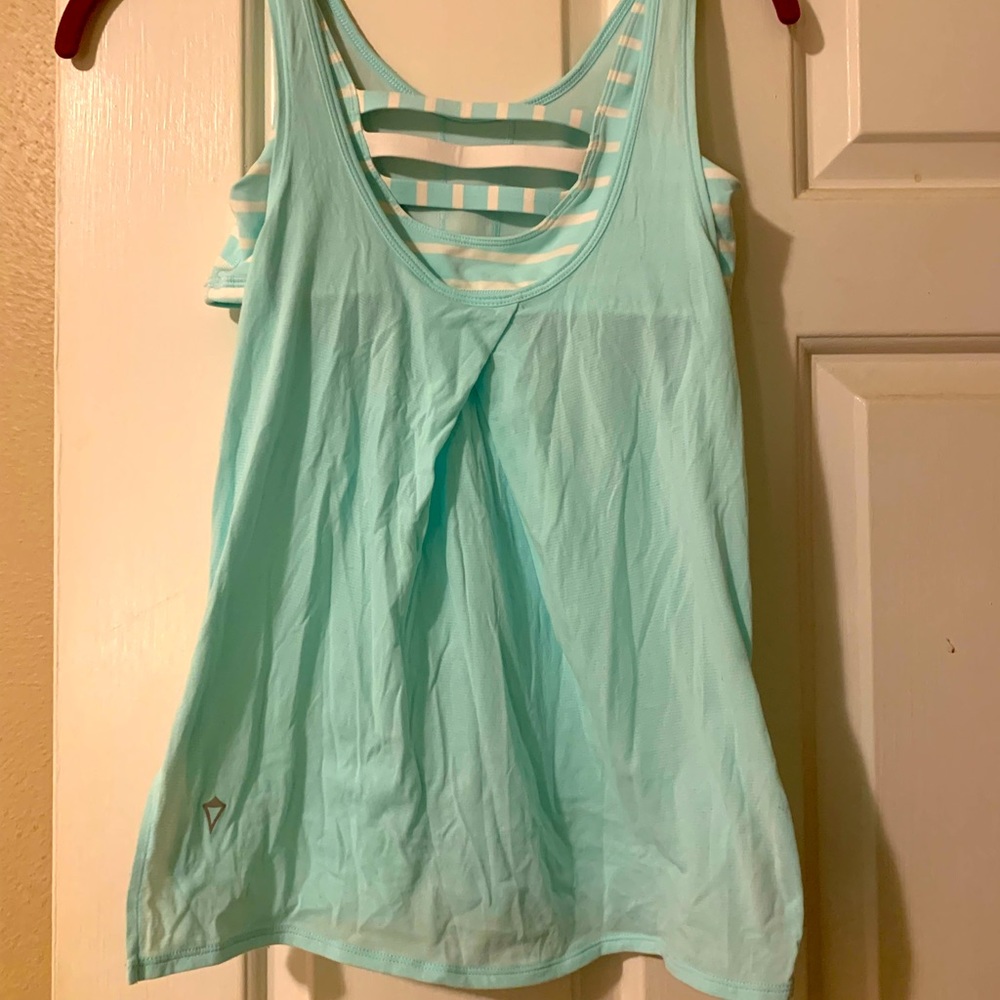 Ivivva by LuluLemon mint green sports bra tank top Girls 12